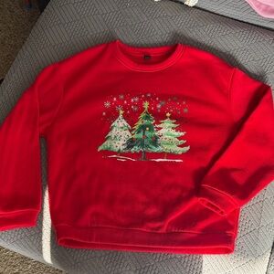 SHEIN Red Christmas Tree Sweater